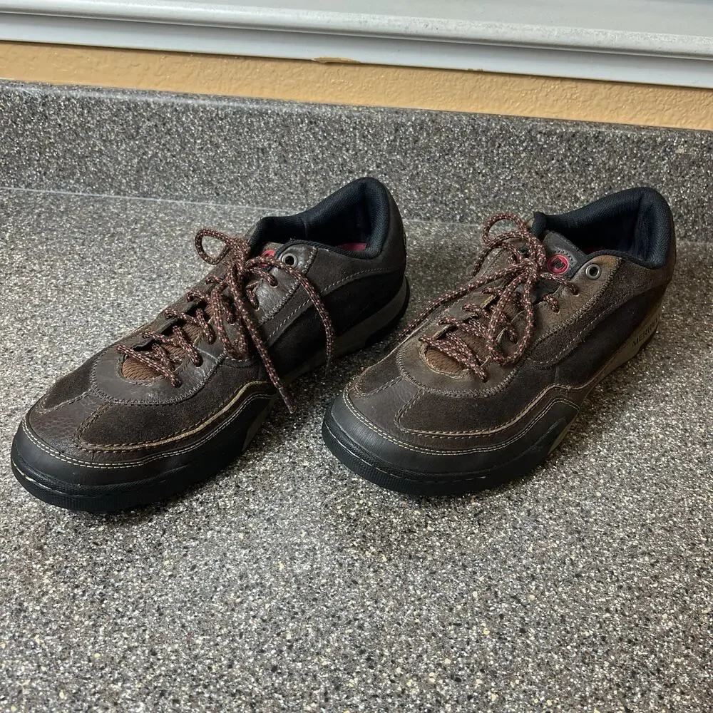 Merrell Air Cushion Mens Sz 11.5 Comfort Casual Lace Up Shoe Brown Suede Leather